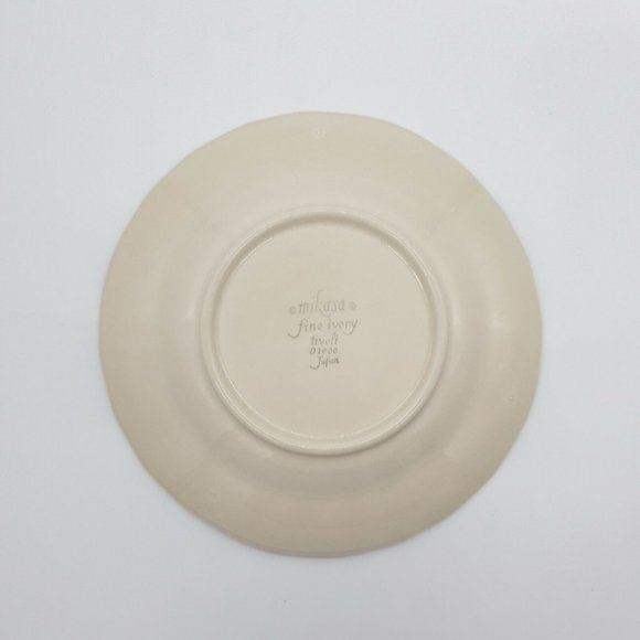 Coffee Cup Saucers Mikasa Fine Ivory Tivoli D1000 China Basket Weave Cream Tan - Picture 6 of 6